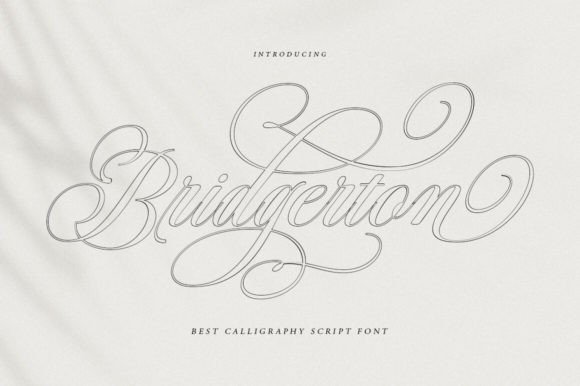 Bridgerton Outline: A Script Font for Editorial Elegance