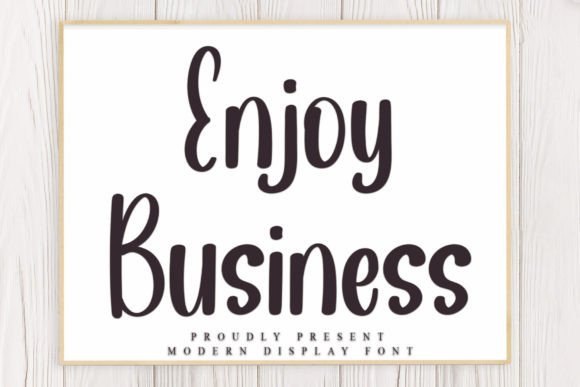 Enjoy Business: Script Font for Marketing Campaigns