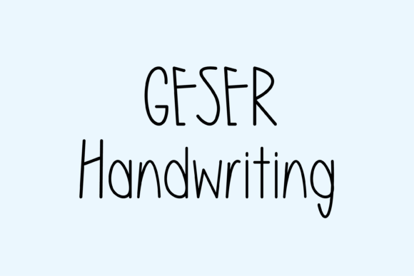 Geser: A Handwritten Font Designed for Warm, Inviting Editorial Projects