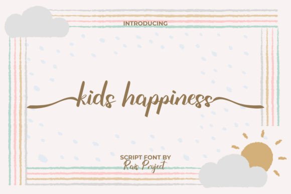 Kids Happiness Font for Handmade Products and Printables