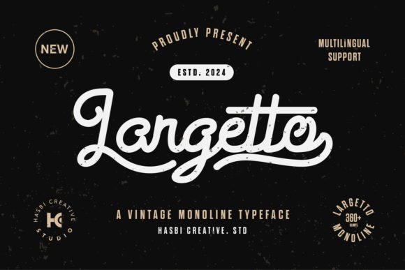 Largetto Monoline Script: A Refined Choice for Editorial Design