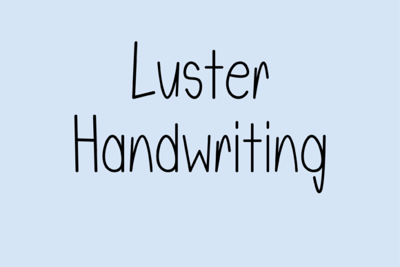 Luster: A Warm Handwritten Font for Your Brand
