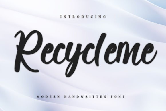 Recycleme: An Elegant Script Font for Editorial Work
