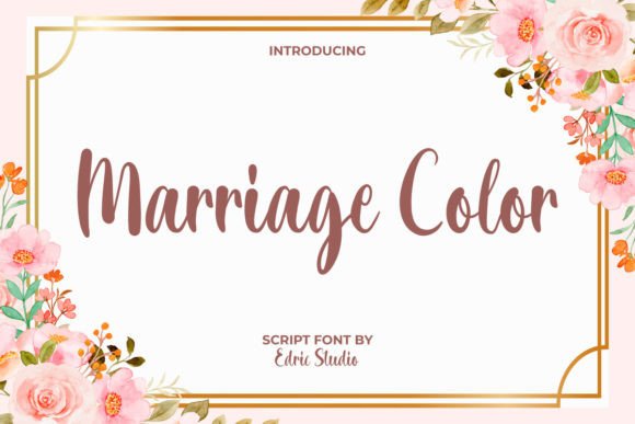 Testing Marriage Color Font for a Real Brand Project